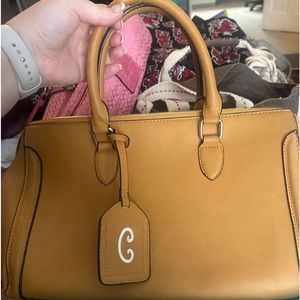 Leather, Initials Inc Bag.